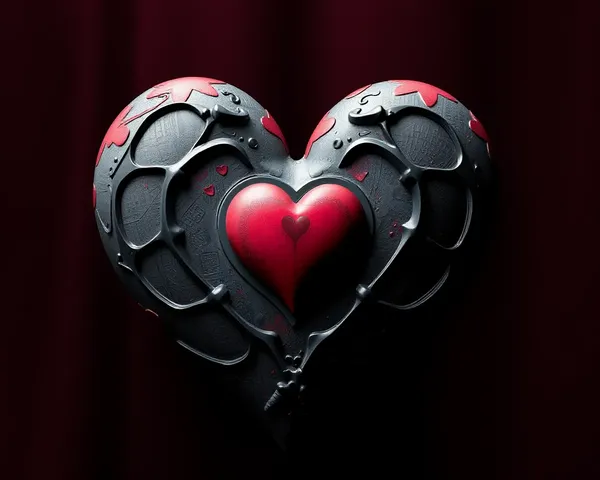 Corazón Goth PNG Imagen Necesaria