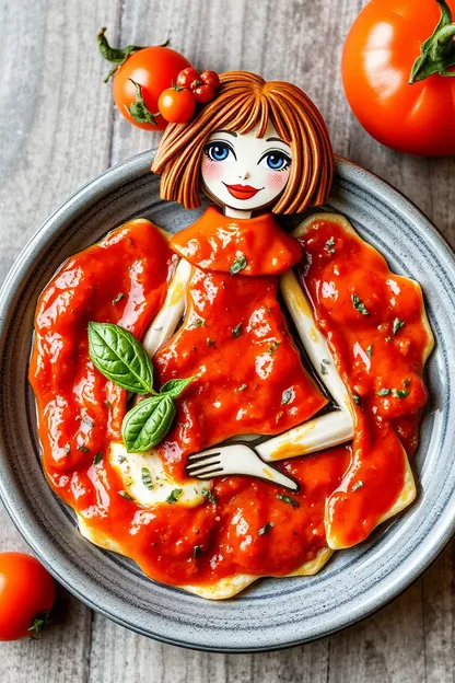 Creación de Salsa de Pasta de la Niña de Pizza