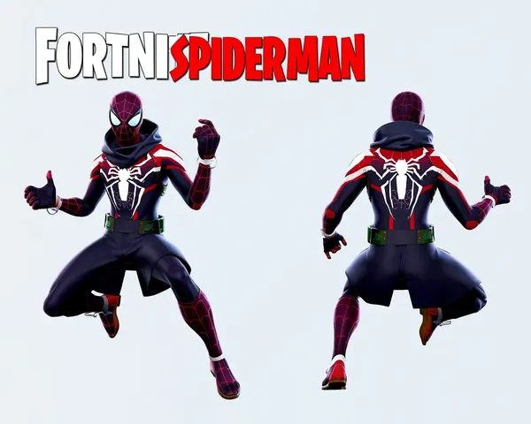 Creación de arte de piel de Spiderman en Fortnite en formato PNG