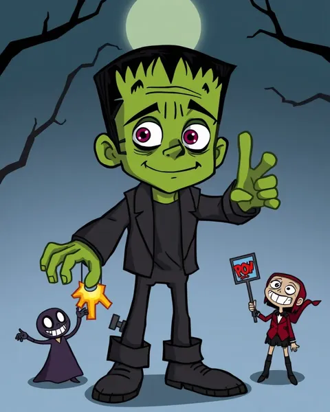 Creación perfecta de Frankenstein en caricatura