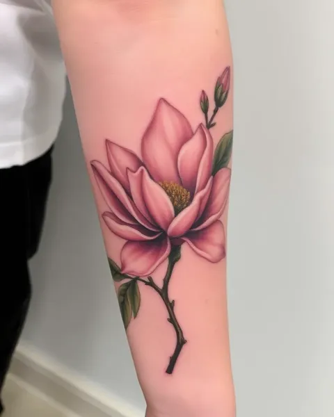 Crear un Diseño de Tatuaje de Magnolia Personalizado