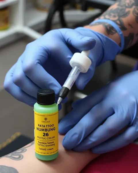 Crema desensibilizante para aliviar el dolor del tatuaje