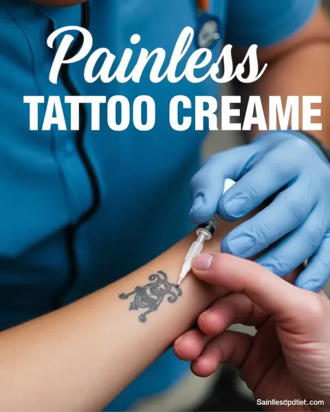 Crema para anestesiar dolor en tatuajes para tatuar cómodamente