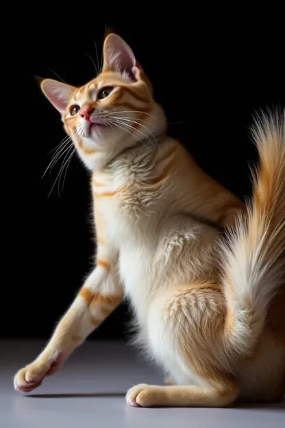 Cuatro patas de gato en pose erótica de una niña