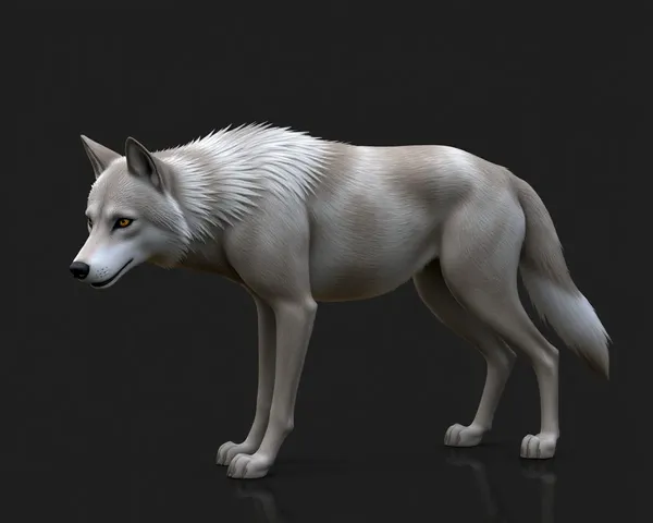 Descarga ahora el archivo PNG de modelo de lobo en 3D