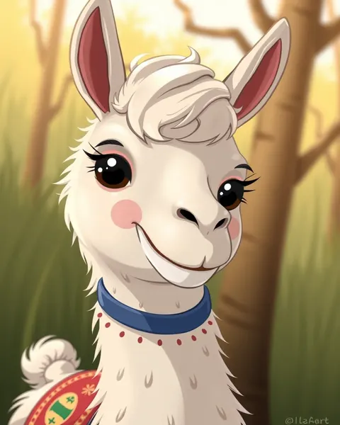 Descarga imágenes de llama en cartoon para uso personal