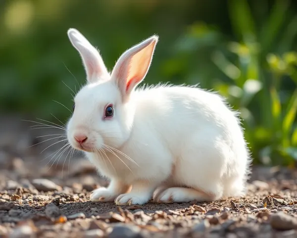 Descripción de imagen de conejo blanco transparente PNG