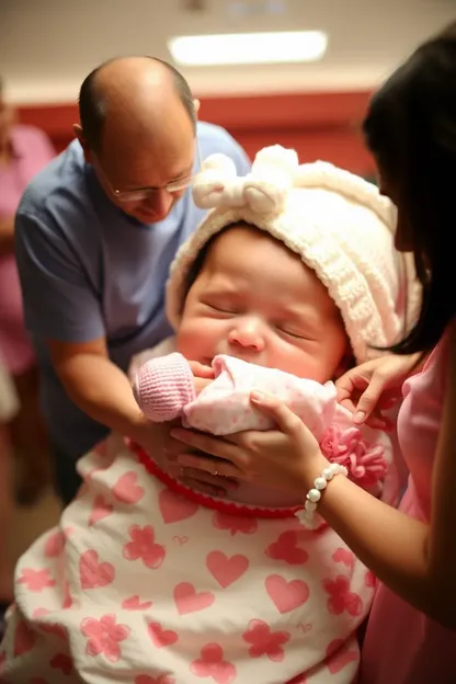 Deseos alegres para el bebé recién nacido niña