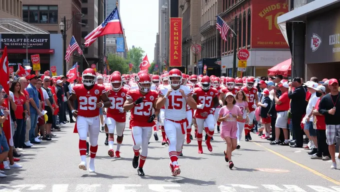 Desfile de la Universidad de Kansas City Chiefs 2025 para honrar al equipo campeón