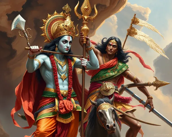 Detalles del Formato de Imagen PNG de Krishna y Arjuna