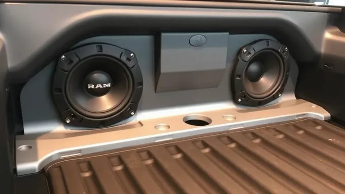 Detalles del upgrade de altavoces del Ram 1500 Big Horn 2025