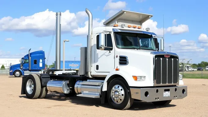 Detalles exteriores del cabina de Peterbilt 589 de 2025