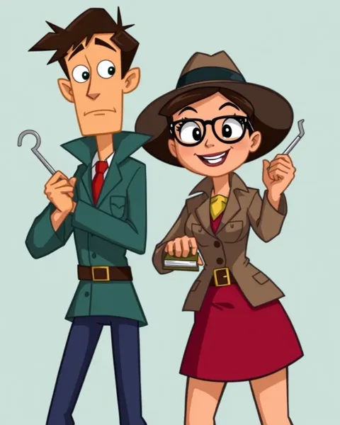 Detectives de cartoon en imágenes