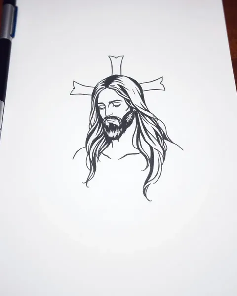 Dibujos de Tatuaje de Jesús Simples para la Fe