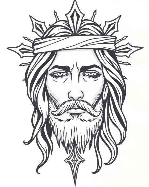 Dibujos de tatuaje de Jesús sencillos para devoción