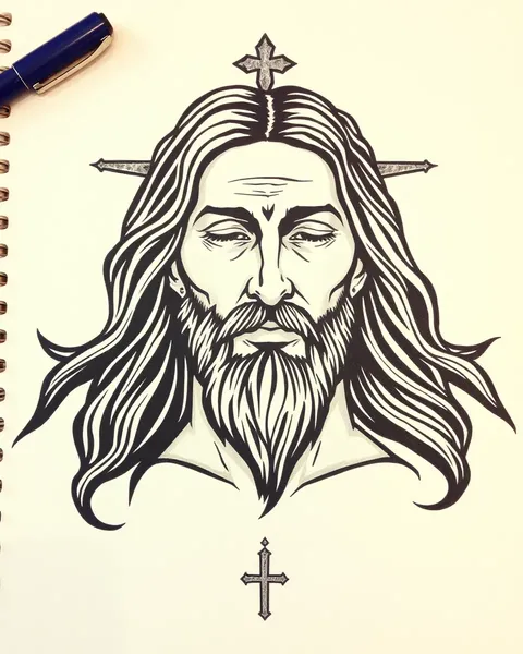 Dibujos de tatuaje de Jesús: arte sencillo y significativo