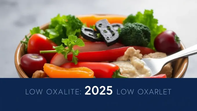 Directrices de dieta baja en oxalatos de ejemplo para 2025