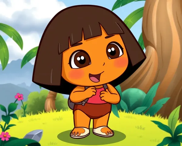 Diseño PNG de Dora, popular personaje de cartoon