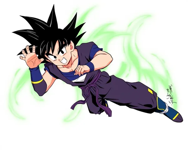 Diseño de Arte Conceptual de Goku Negro en PNG