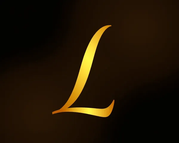 Diseño de Letra L de Logo en PNG de Oro