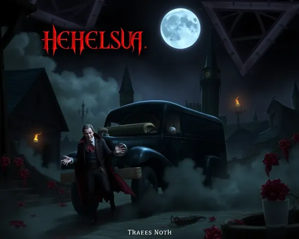 Diseño de Personaje de Juego de Dracula Van Helsing en PNG