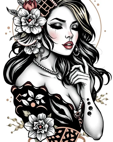 Diseño de Tatuaje de Dama: Colección de Diseños de Tatuaje de Dama