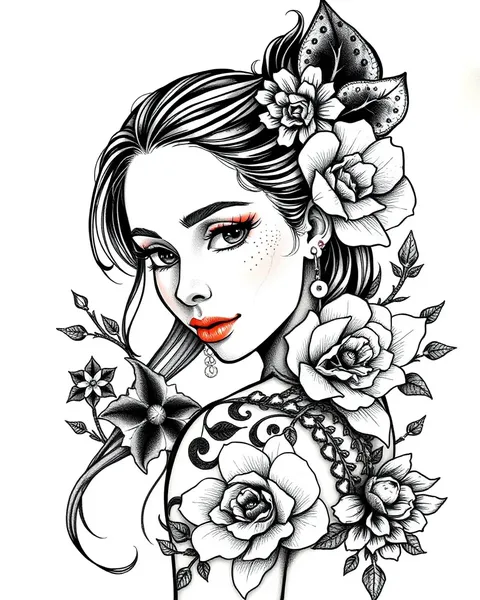 Diseño de Tatuaje de Dama: Inspiración de Diseño de Tatuaje de Dama