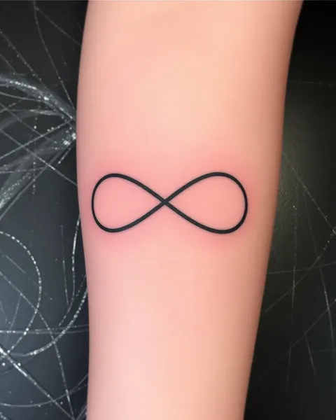 Diseño de Tatuaje de Nombre Infinito con Significado Simbólico