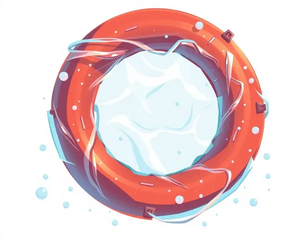 Diseño de anillo de natación PNG de ilustración conceptual