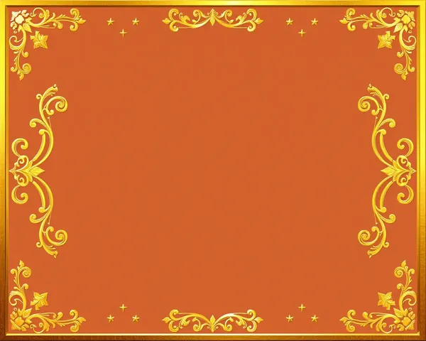 Diseño de borde de oro PNG decorativo