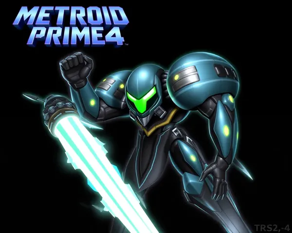 Diseño de gráficos de título de Metroid Prime 4 PNG