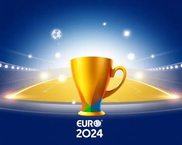 Diseño de la copa del Euro 2024 en formato PNG filtrado