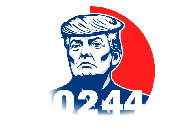 Diseño de logo de campaña electoral de 2024 de Trump en formato PNG