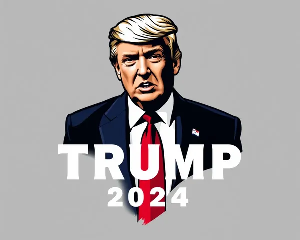 Diseño de logo de campaña electoral de Trump para 2024 en formato PNG