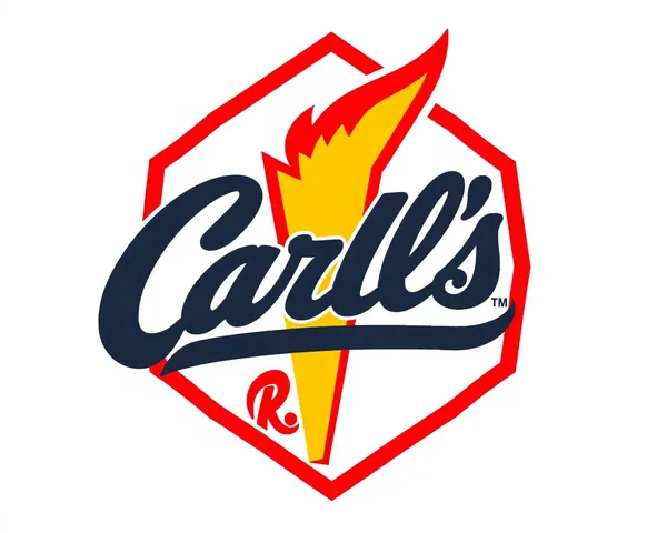 Diseño de logo transparente de Carl's Jr en formato PNG