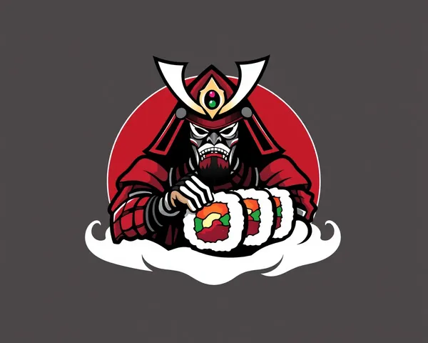 Diseño de logotipo de Samurai Sushi PNG desvelado