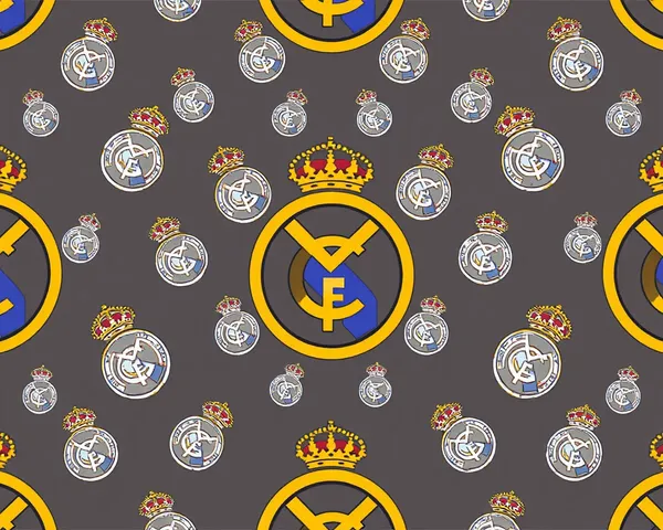 Diseño de patrón de dragón del Real Madrid en formato PNG