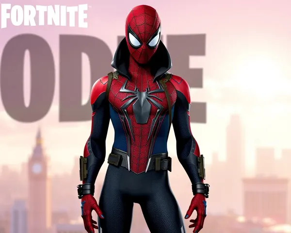 Diseño de piel de Spiderman Fortnite en formato PNG revelado