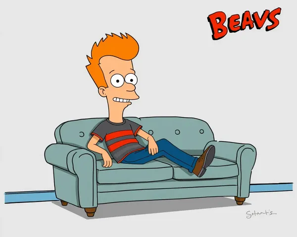 Diseño de sofa de Beavis y Butt-Head en formato PNG