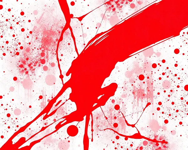 Diseño de splatter de pintura roja con textura de grunge PNG