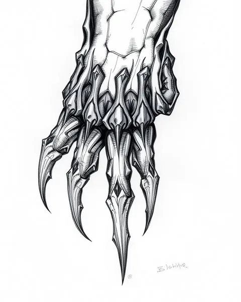 Diseño de tatuaje de Garra Eldritch 5e: diseño de personaje inquietante