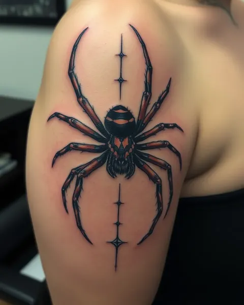 Diseño de tatuaje de araña para arte corporal