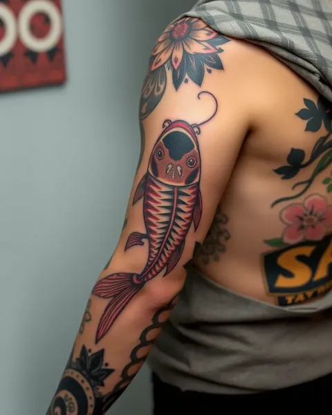 Diseño de tatuaje de carpa de koi: una decoración corporal única