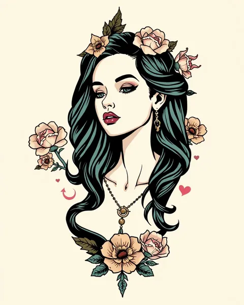 Diseño de tatuaje de dama: galería de inspiración para diseños de tatuaje