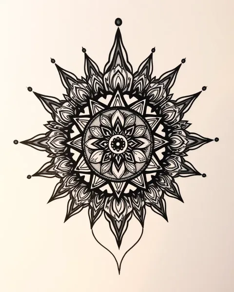 Diseño de tatuaje de mandala para conexión espiritual