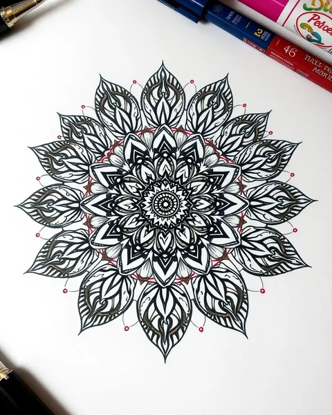 Diseño de tatuaje de mandala para equilibrio emocional