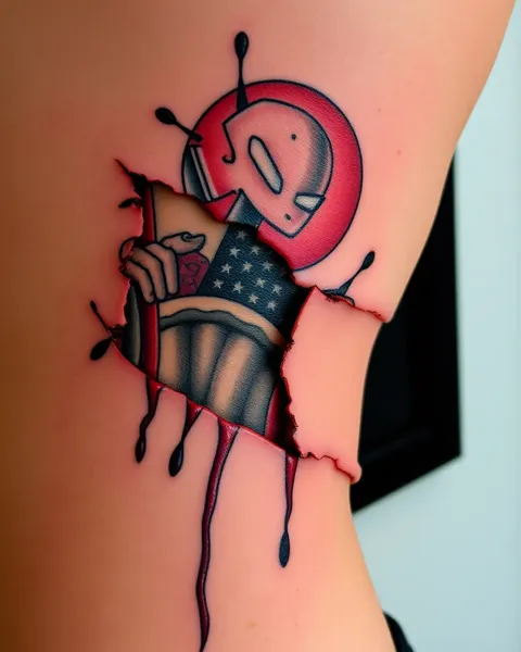 Diseño de tatuaje de piel desgarrada: una forma única de expresión personal