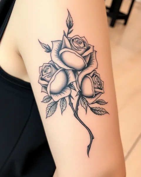 Diseño de tatuaje de rosas para inspiración de arte corporal en la espalda