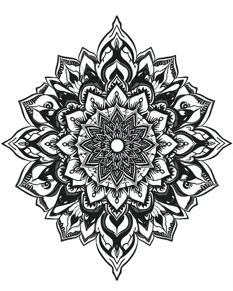 Diseño de tatuaje mandala para belleza caprichosa