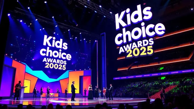 Diseño del Escenario de Premios al Elección de los Niños 2025 Revelado